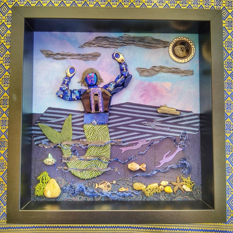 The Storm Kelpie Mixed Media Frame