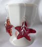 Sterling Silver and Swarovski Crystal Starfish Earrings - Image 3