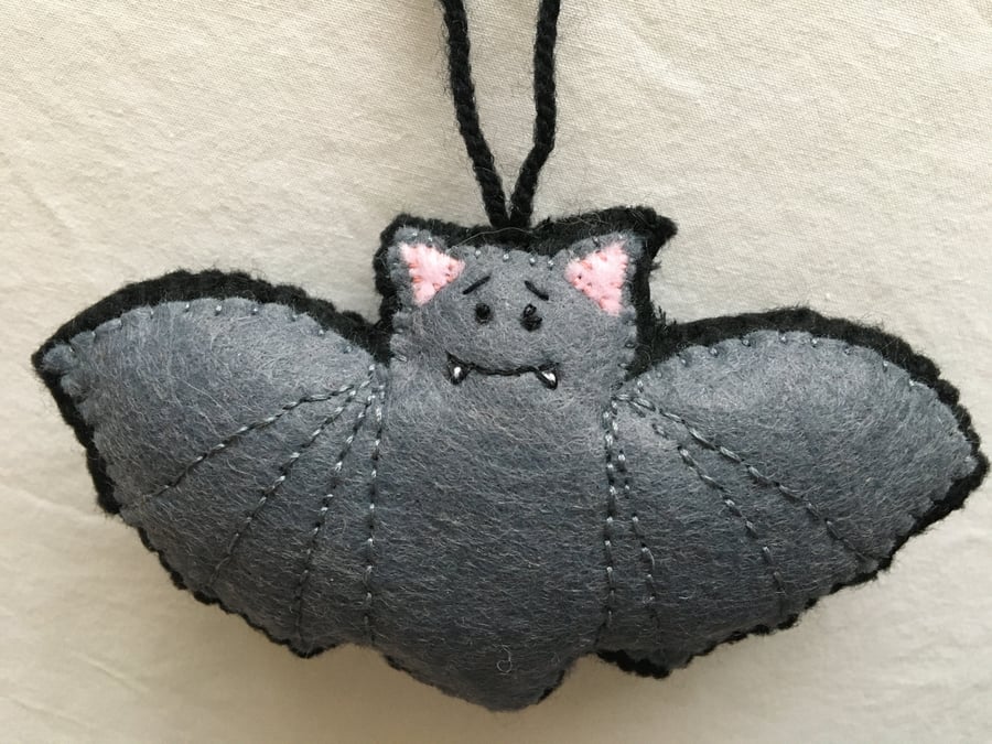 Handmade Felt Halloween hanging Bat