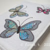 butterflies embroidered notebook