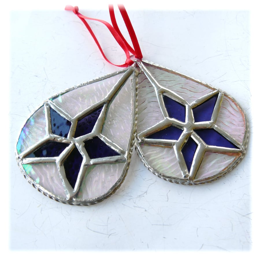 Teardrop Decoration Star Stained Glass Suncatcher Christmas