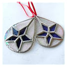 Teardrop Decoration Star Stained Glass Suncatcher Christmas