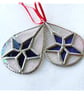 Teardrop Decoration Star Stained Glass Suncatcher Christmas