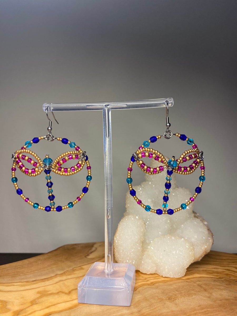 Coraline - Dragonfly Hair Clip inspired Earrings 