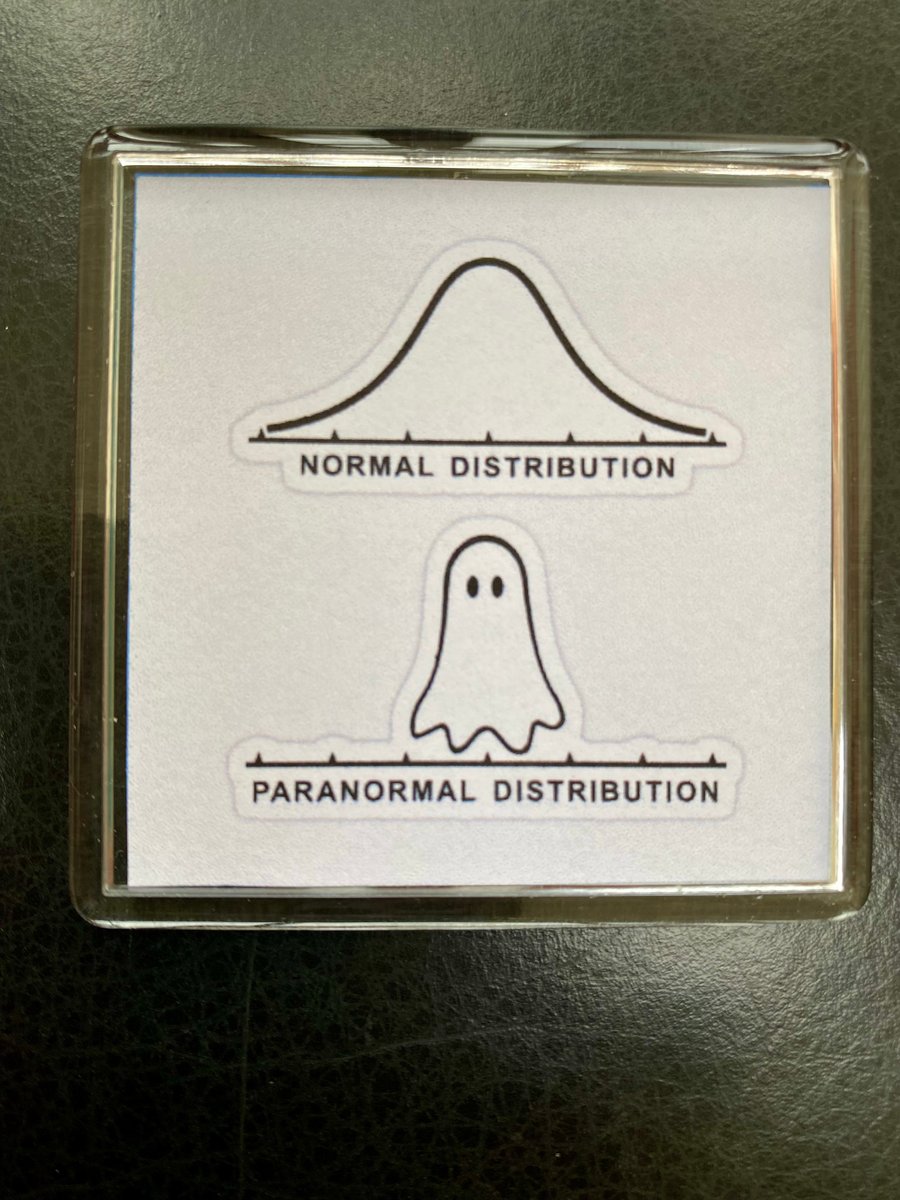 Paranormal Distribution decorative magnet for lovers of statistics!