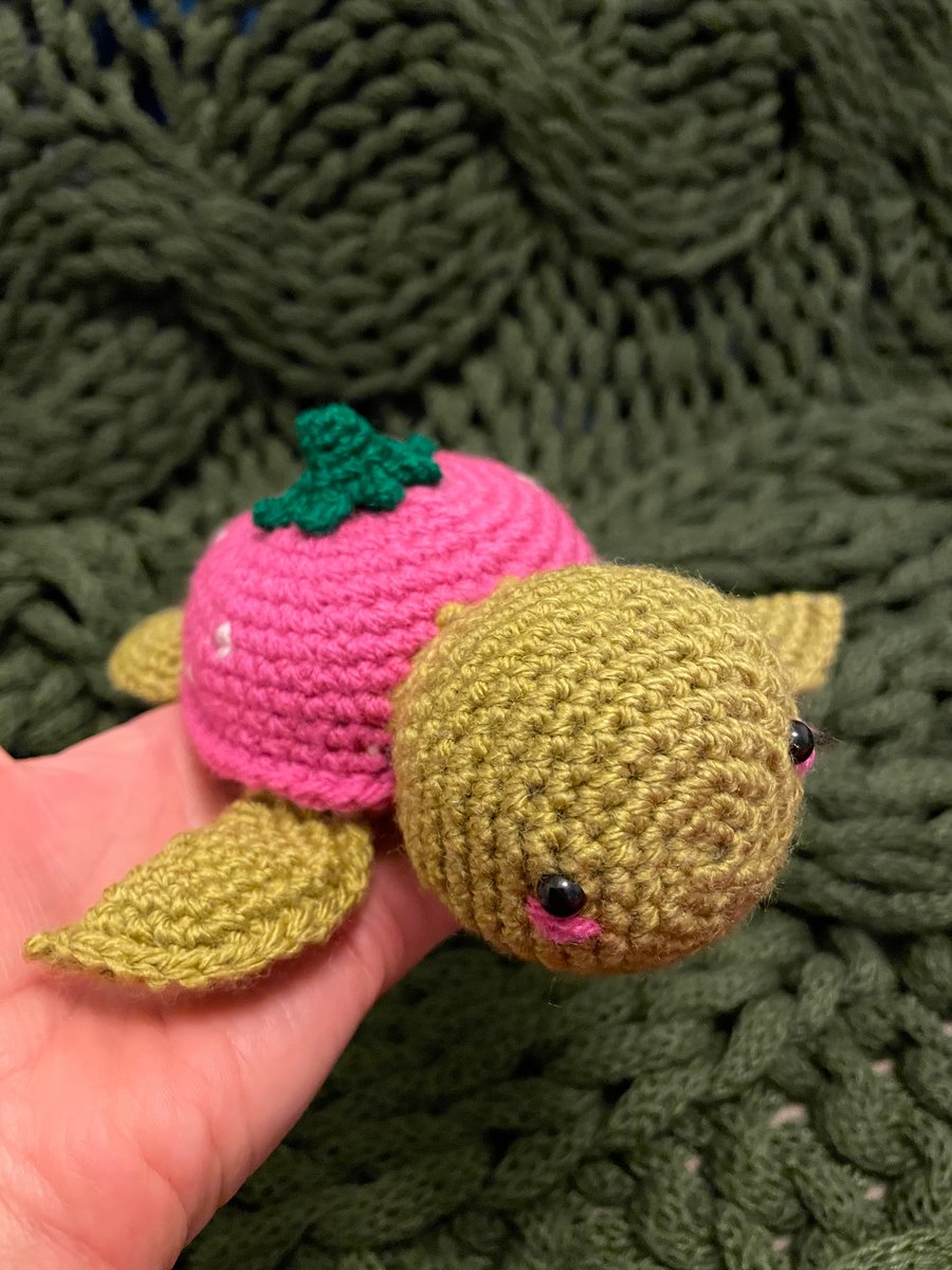 Strawberry Crochet Sea Turtle 