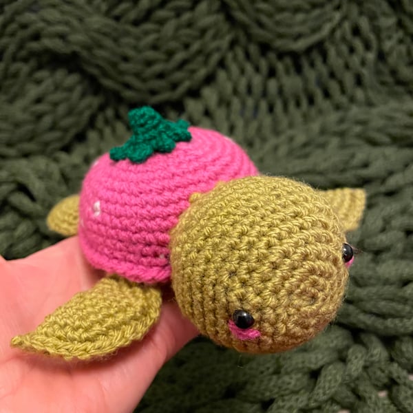 Strawberry Crochet Sea Turtle 