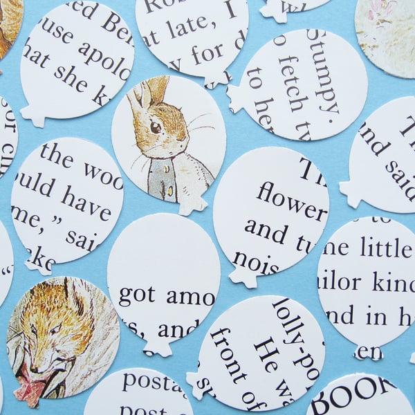 500 Beatrix Potter Balloon Confetti - Baby Shower, Birthday Party, Christening