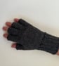 Fingerless gloves alpaca grey - Image 2