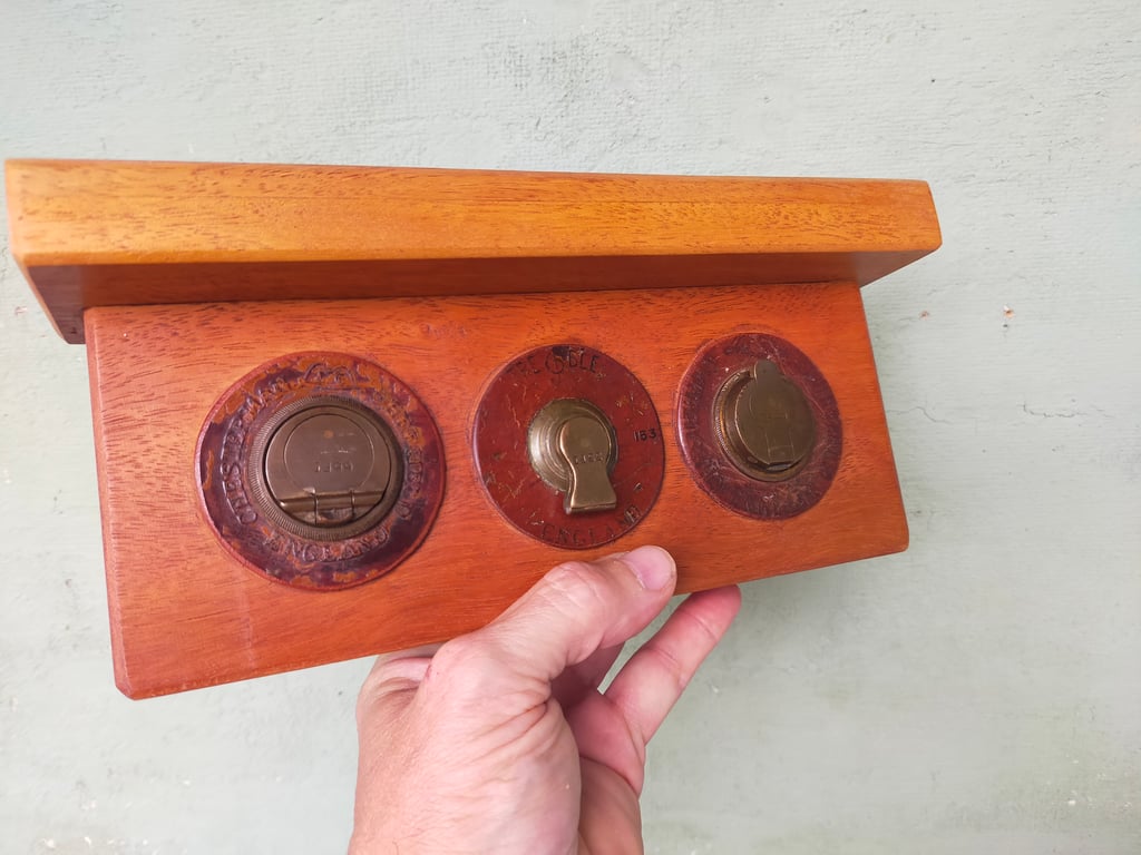 Vintage Tape Measure Key and Letter Rack 15