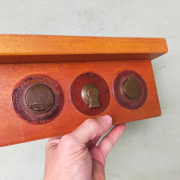 Vintage Tape Measure Key and Letter Rack 15