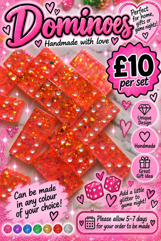 Handmade resin domino’s full set
