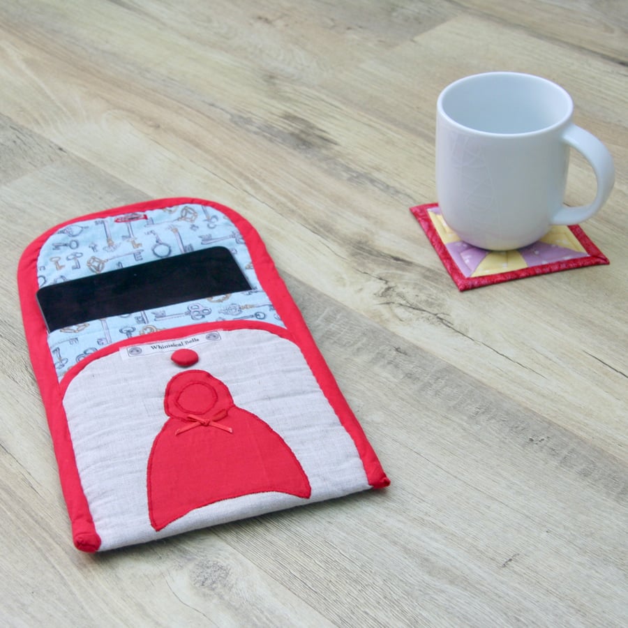 Seconds Sunday - Fairytale Little red riding hood fabric tablet case.