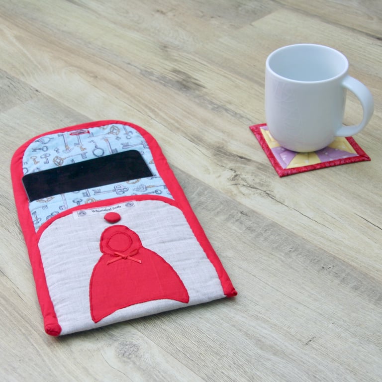 Perfectly Imperfect - Fairytale Little red riding hood fabric tablet case.