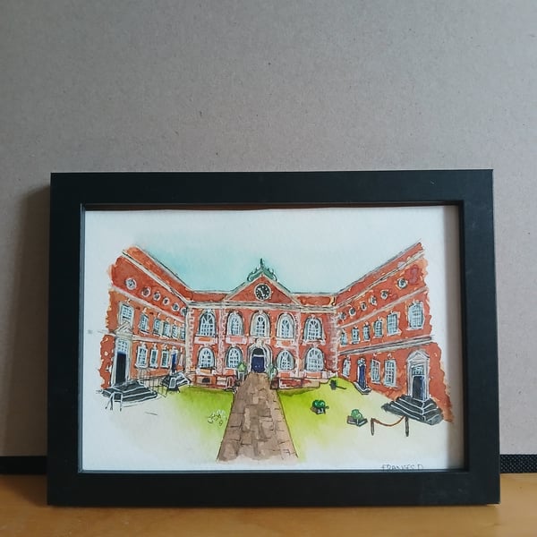 The Bluecoat Liverpool A5 original watercolour