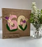Handmade 60th Birthday Card from wool felt. Keepsake Card. Textile Card. - Image 4
