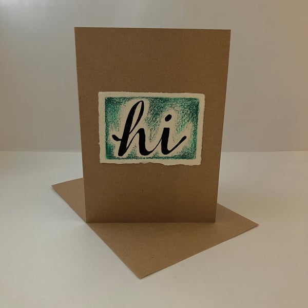 Hi - Green Greetings Card