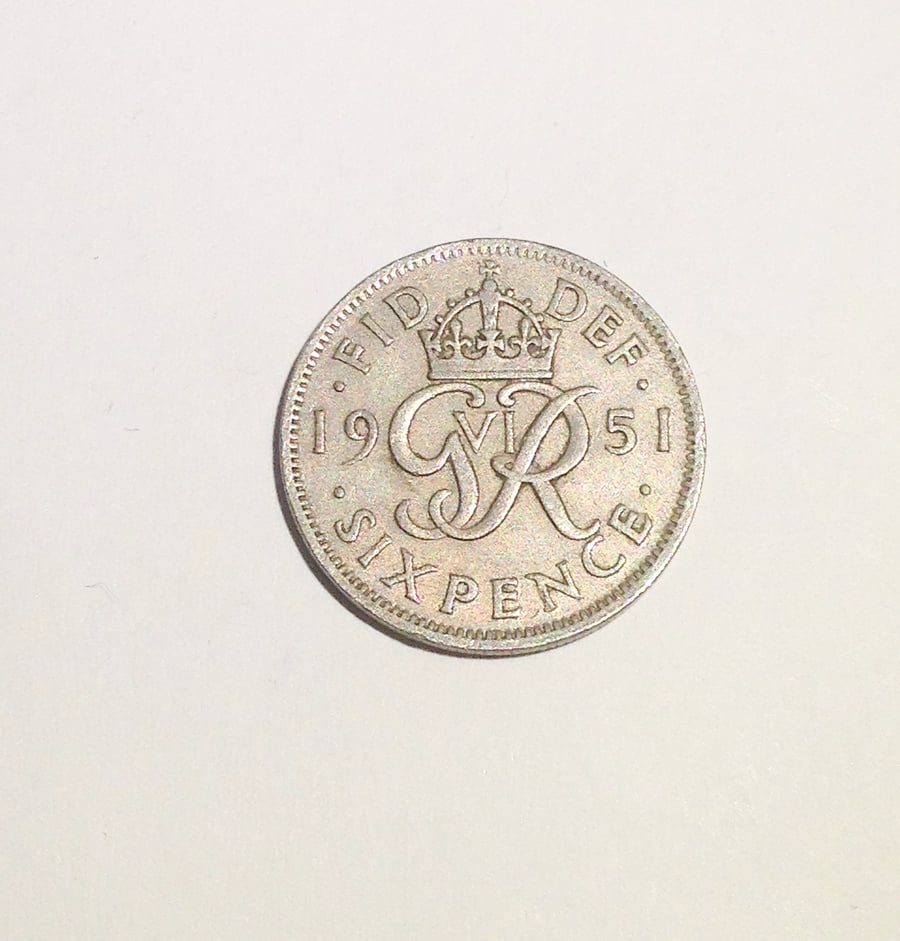 Lucky Sixpence Dated 1951