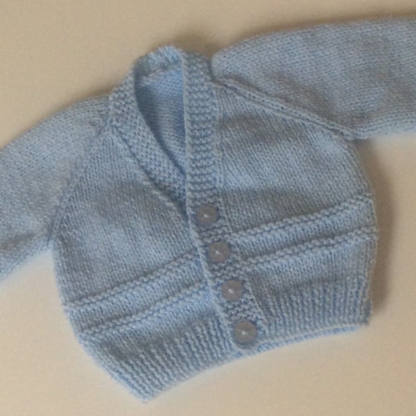 Hand knitted baby cardigan 