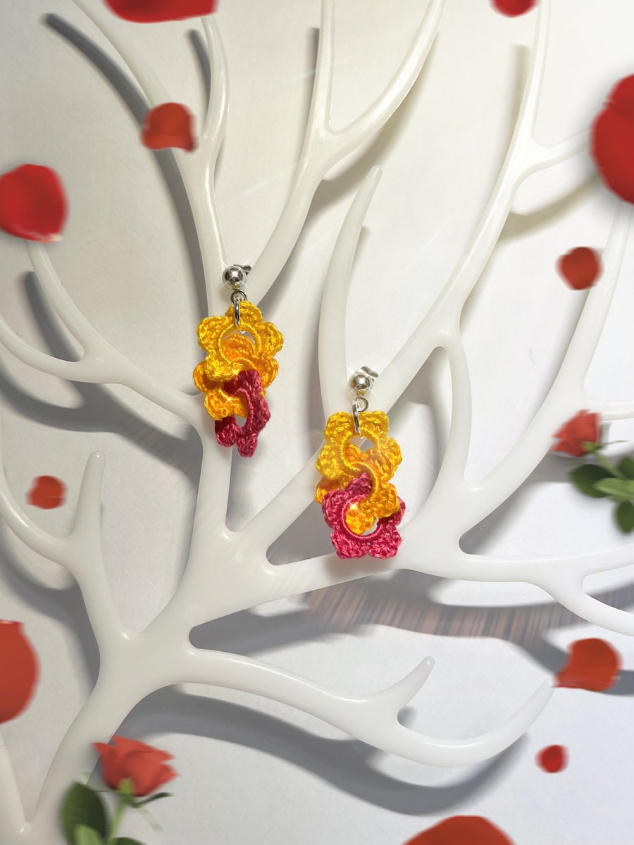 Microcrochet DoReMi Flowers Earrings