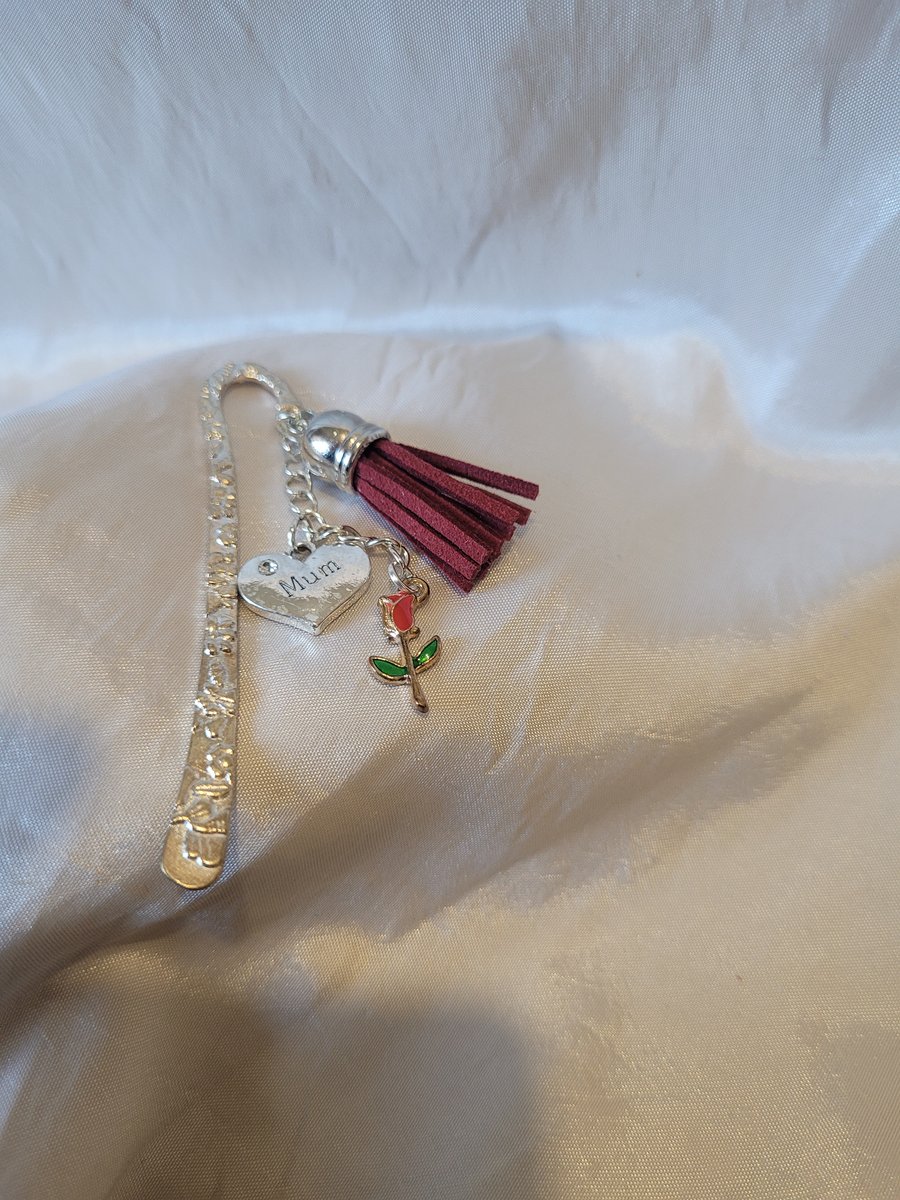 Mothers Day Metal Bookmark - Red Rose