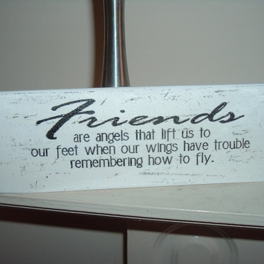 shabby chic distressed  plaque-friends sign