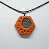 Cutout polymer clay pendant necklace 