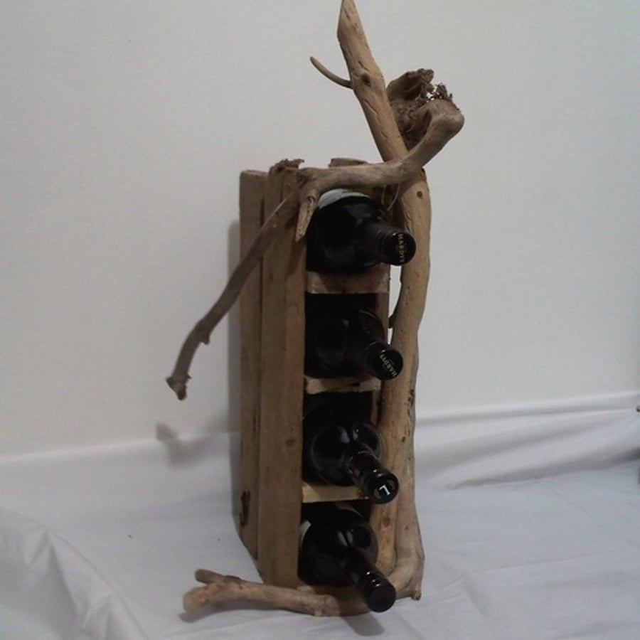 DRIFTWOOD WINE RACK,UNUSUAL,UNIQUE ,DRIFT WOOD