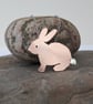 Bunny Pendant Necklace, Copper and Sterling Silver.  - Image 3