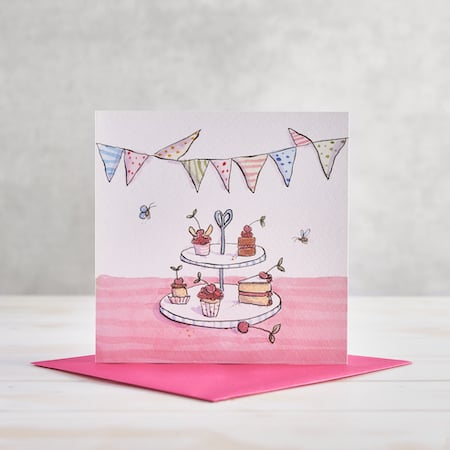 Cake Plates Greetings Card