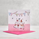 Cake Plates Greetings Card