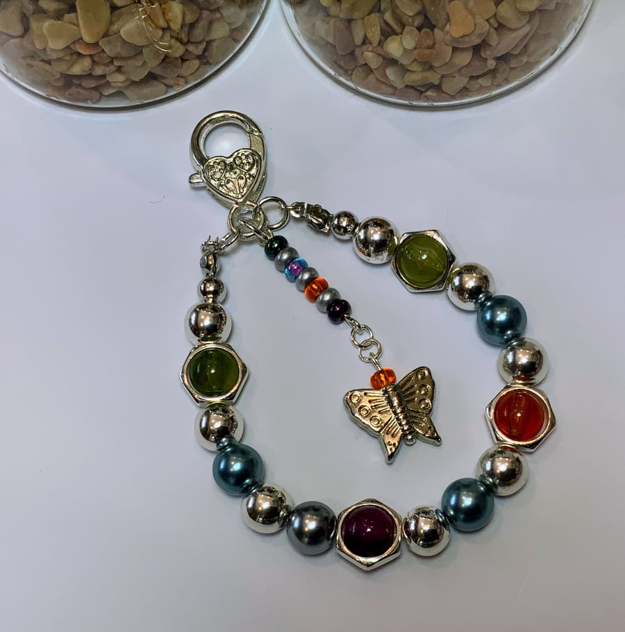 Beaded Bracelet Bag Charm 