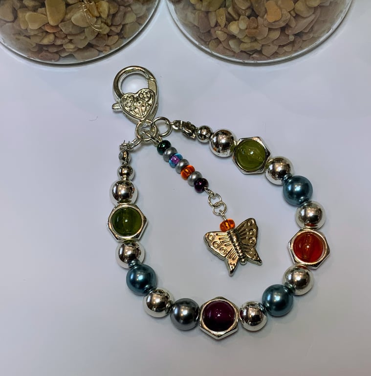 Beaded Bracelet Bag Charm 
