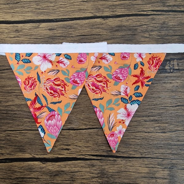 Peach Floral Bunting