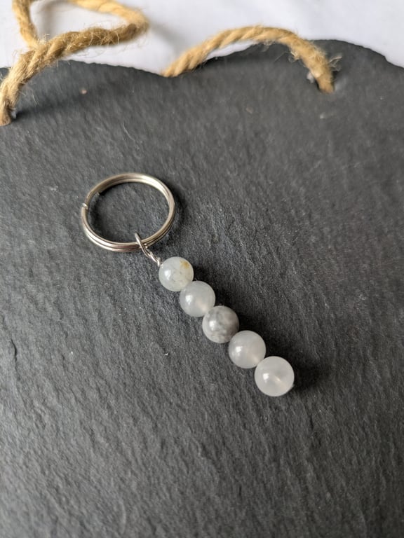 Cloud Quartz Fidget Keyring