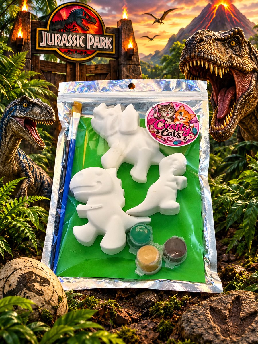 Paint your own dinosaurs kit
