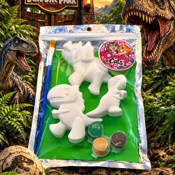 Paint your own dinosaurs kit