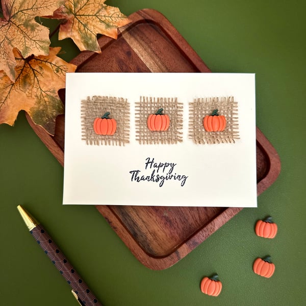 Autumn pumpkin birthday card seasonal harvest greetings thanksgiving wishes