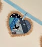 Seaside hessian hearts bunting  - Image 6