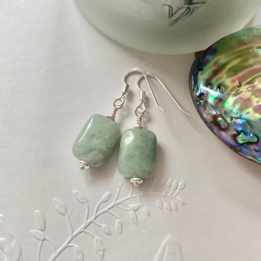 Burmese Jade earrings.