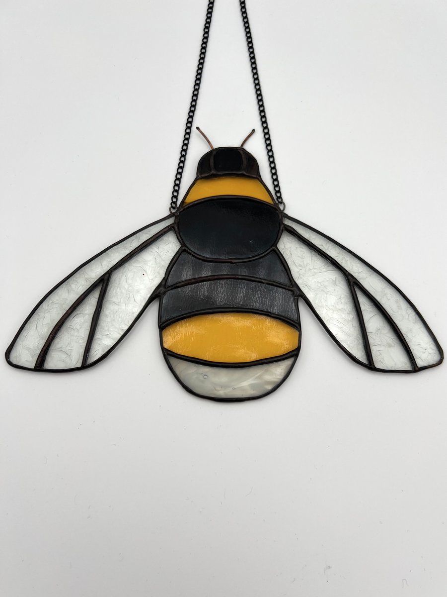 Stained Glass Bee - Christmas gift for nature lovers - small to medium size