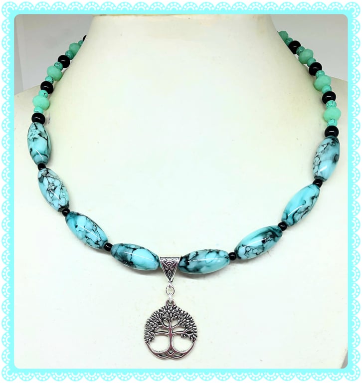 One of a Kind Tree of Life collar length necklace