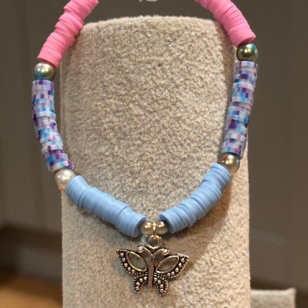 Unique Handmade bracelet with charms - animal butterfly