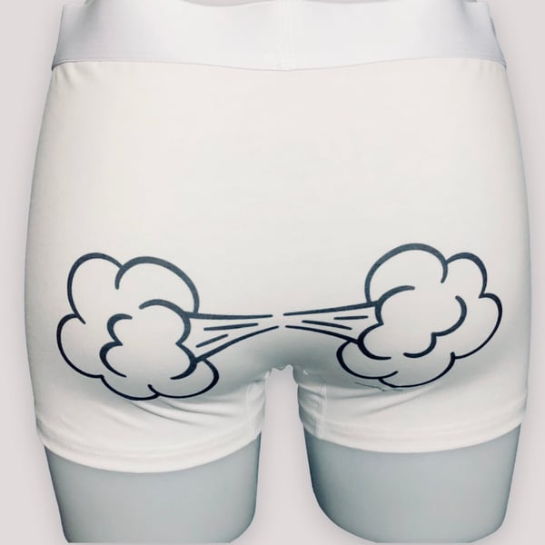 Funny Mens Boxer Shorts - Fart Image. Funny Birthday, Christmas Gift For A Man