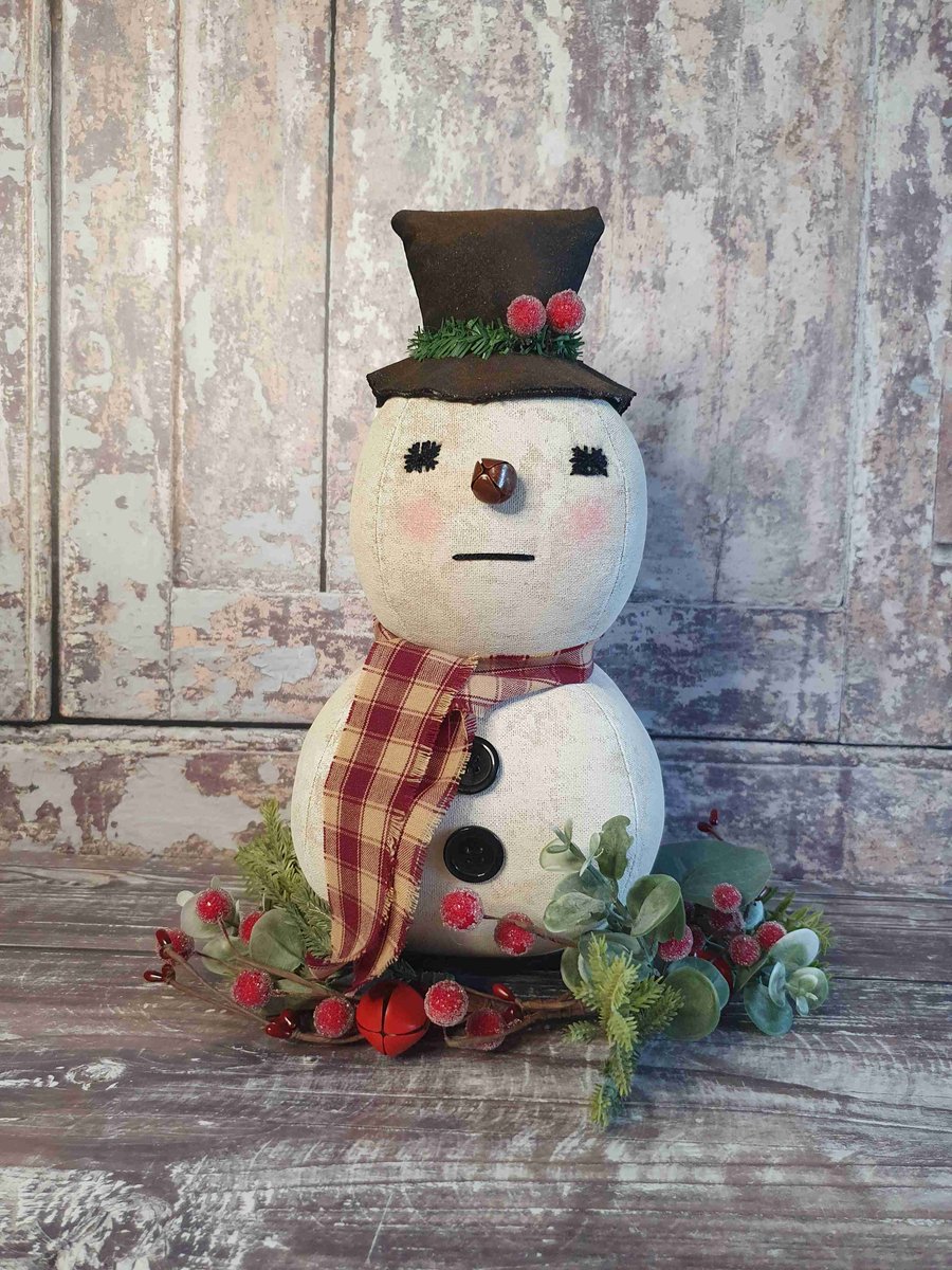Primitive Snowman Christmas Decoration