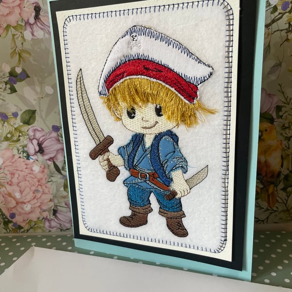 Handmade 3D greetings card Pirate 