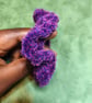 Purple & Pink Tweed Extra Small Scrunchies Hair Ties - Image 2