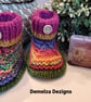 Designer Hand Knitted Baby Booties 0-3 months size  - Image 5