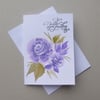 hand painted Sympathy card ( ref F 630.K7 )