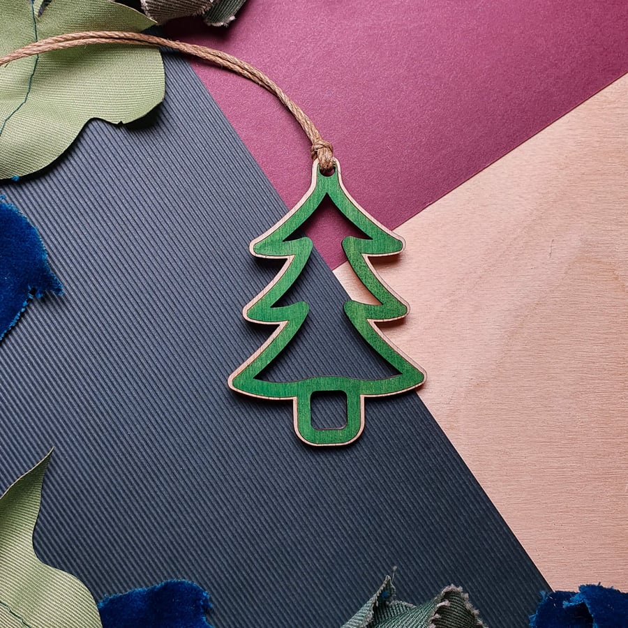 Laser Cut Christmas Tree Decoration